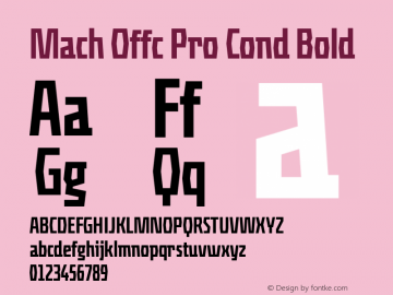 Mach Offc Pro Cond Bold Version 7.504; 2009; Build 1003图片样张