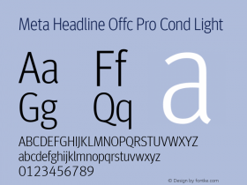 Meta Headline Offc Pro Cond Light Version 7.504; 2012; Build 1020图片样张