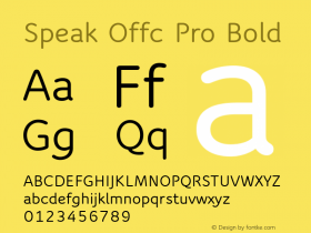 Speak Offc Pro Bold Version 7.504; 2012; Build 1020图片样张