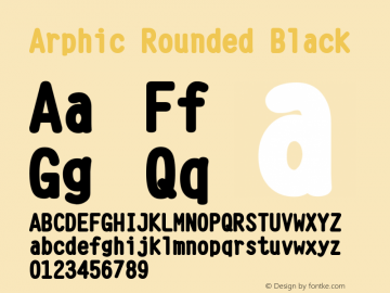 Arphic Rounded Black Version 1.00图片样张