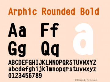 Arphic Rounded Bold Version 1.00图片样张