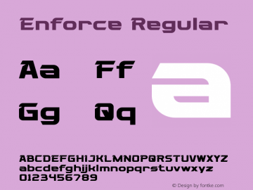 EnforceRegular Version 1.001;Fontself Maker 3.5.7图片样张