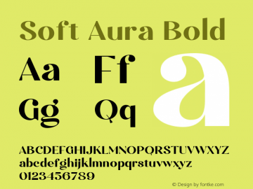 Soft Aura Bold Version 1.000图片样张
