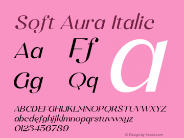 Soft Aura Italic Version 1.000图片样张