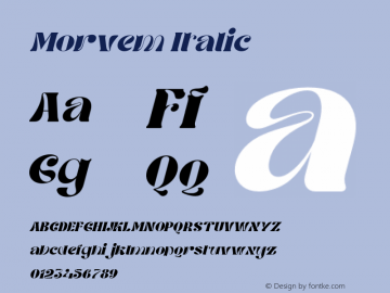 Morvem-Italic Version 1.000图片样张