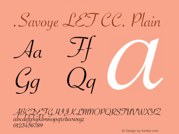 .Savoye LET CC. Plain Version 1.000;May 22, 2022;FontCreator 14.0.0.2790 64-bit图片样张
