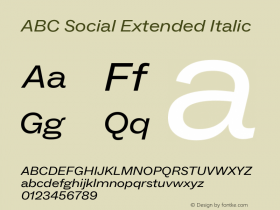 ABC Social Extended Italic Version 1.000图片样张