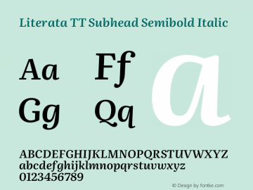 Literata TT Subhead Semibold Italic Version 3.002图片样张