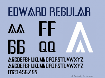 Edward Version 1.001;Fontself Maker 3.5.7图片样张