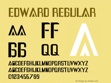 Edward Version 1.001;Fontself Maker 3.5.7图片样张