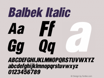 Balbek-Oblique Version 1.200图片样张