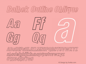 Balbek Outline Oblique Version 1.200图片样张