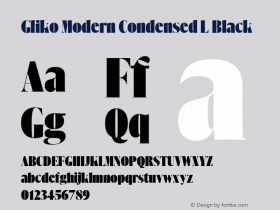 Gliko Modern Condensed L Black Version 2.001图片样张