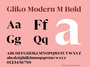 Gliko Modern M Bold Version 2.001图片样张