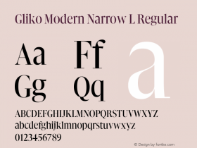 Gliko Modern Narrow L Regular Version 2.001图片样张