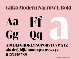 GlikoModernNarrowL-Bold Version 2.001图片样张