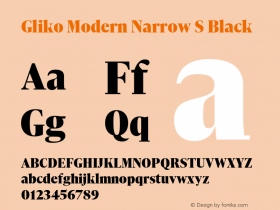 GlikoModernNarrowS-Black Version 2.001图片样张