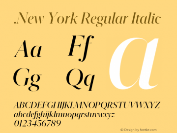 .New York Italic 17.0d5e1图片样张