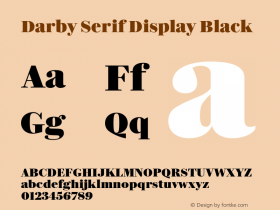 Darby Serif Display Black Version 1.005;hotconv 1.0.109;makeotfexe 2.5.65596图片样张