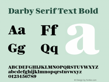 Darby Serif Text Bold Version 1.000图片样张