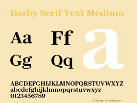 Darby Serif Text Medium Version 1.000图片样张