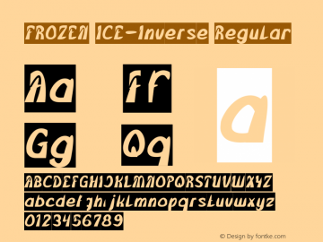 FROZEN ICE-Inverse Version 1.00;July 13, 2018;FontCreator 11.5.0.2427 64-bit图片样张