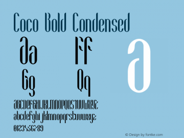 Coco-BoldCondensed Version 1.000;PS 001.001;hotconv 1.0.56图片样张