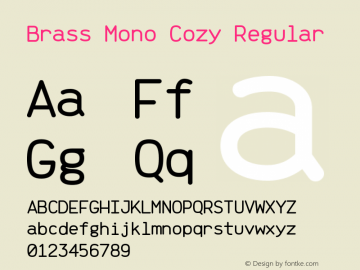 Brass Mono Cozy Regular Version 1.0图片样张