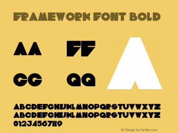 framework font bold Version 1.10 January 6, 2020图片样张