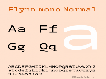 Flynn mono Normal Version 1.000;hotconv 1.0.109;makeotfexe 2.5.65596图片样张