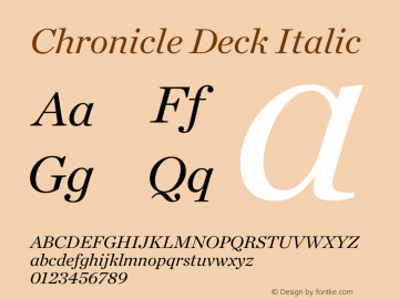 Chronicle Deck Italic Version 1.301图片样张
