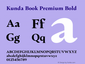 Kunda Book Premium Bold Version 1.001;PS 001.001;hotconv 1.0.88;makeotf.lib2.5.64775图片样张