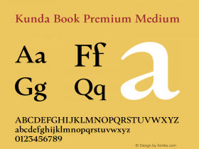 Kunda Book Premium Medium Version 1.001;PS 001.001;hotconv 1.0.88;makeotf.lib2.5.64775图片样张
