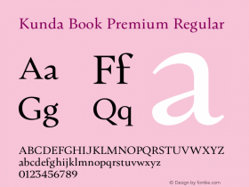 Kunda Book Premium Regular Version 1.001;PS 001.001;hotconv 1.0.88;makeotf.lib2.5.64775图片样张