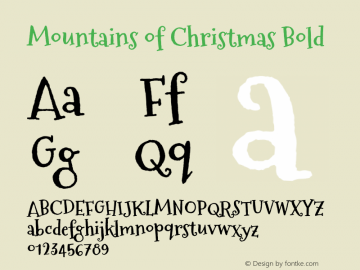 Mountains of Christmas Bold Version 1.003图片样张