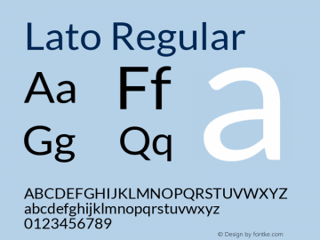 Lato Regular Version 1.104; Western+Polish opensource图片样张