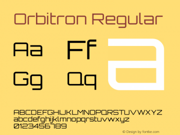 Orbitron Regular Version 2.001图片样张