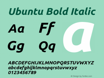 Ubuntu Bold Italic 0.83图片样张