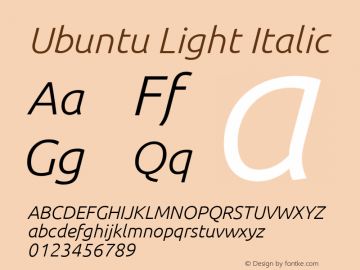Ubuntu Light Italic 0.83图片样张