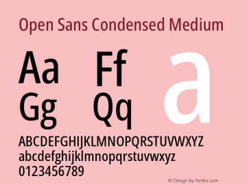 Open Sans Condensed Medium Version 3.000图片样张