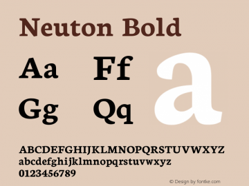 Neuton Bold Version 1.560图片样张