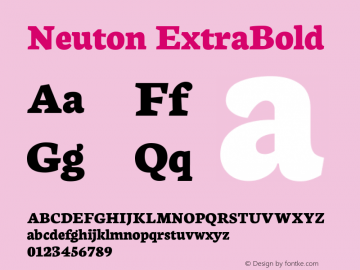 Neuton ExtraBold Version 1.560图片样张