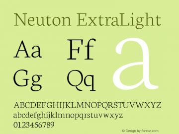 Neuton ExtraLight Version 1.560图片样张