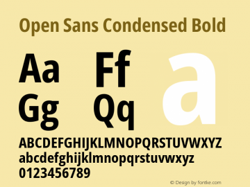 Open Sans Condensed Bold Version 3.000图片样张