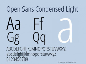 Open Sans Condensed Light Version 3.000图片样张