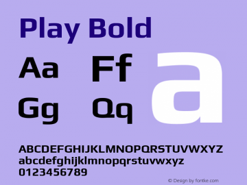 Play Bold Version 2.101; ttfautohint (v1.6)图片样张