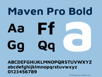 Maven Pro Bold Version 2.102图片样张