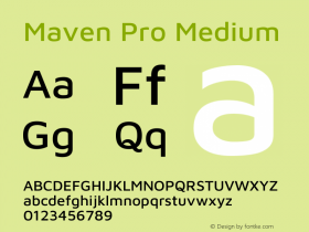 Maven Pro Medium Version 2.102图片样张