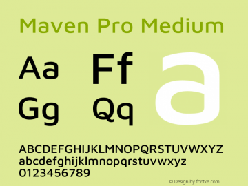 Maven Pro Medium Version 2.102图片样张