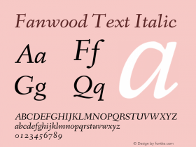 Fanwood Text Italic Version 1.101图片样张